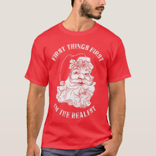 Funny Red Santa Clause Christmas Holiday Fun T-Shirt