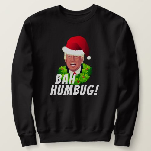 Funny Red Santa Hat Trump Ugly Christmas Sweatshirt