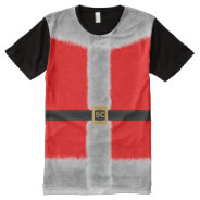 Funny Red Santa Suit Christmas Costume All-over-print T-shirt at Zazzle
