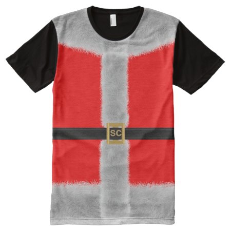 Funny Red Santa Suit Christmas Costume All-over-print T-shirt
