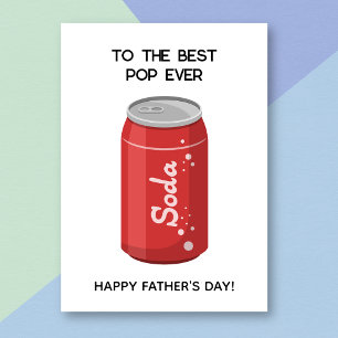 Funny Red Soda Pop Pun Father's Day Card