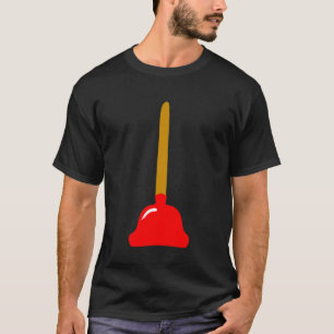 Funny Red Toilet Plunger Halloween Dress Up Cospla T-Shirt