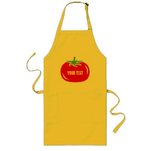 Funny red tomato kitchen apron for men and women
