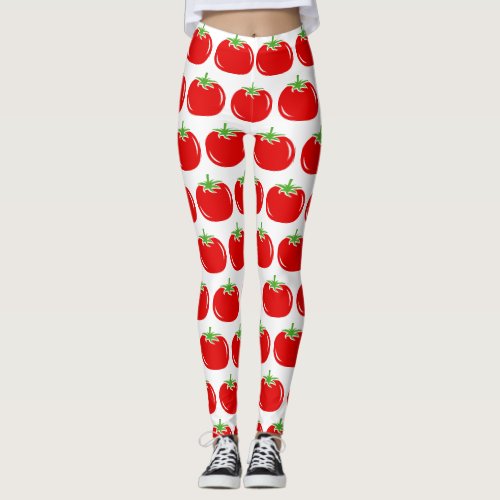 Funny red tomato pattern custom print leggings