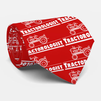 Funny Red Tractor Tie