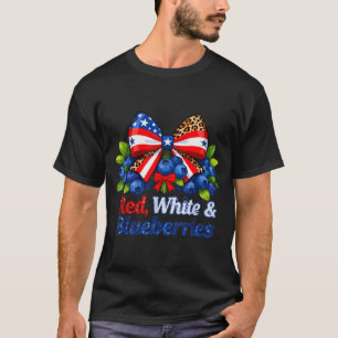 Funny Red White And Blueberries Matching Graphic P T-Shirt