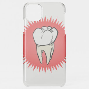Funny Red White Beige Extracted Molar Starburst iPhone 11 Pro Max Case