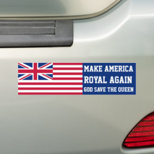 Funny Red White Blue Make America Royal Again Bumper Sticker