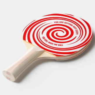 Funny Red White Swirls Hypnotic Pattern