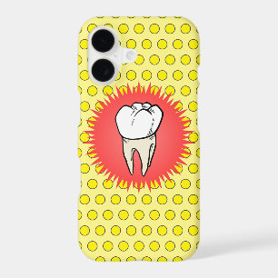 Funny Red White Yellow Extracted Molar Starburst iPhone 17 Case