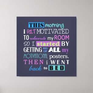 Funny Redecorate Demotivate Dark Background ID113 Canvas Print