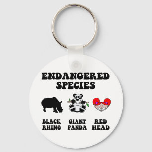 Funny redhead keychain
