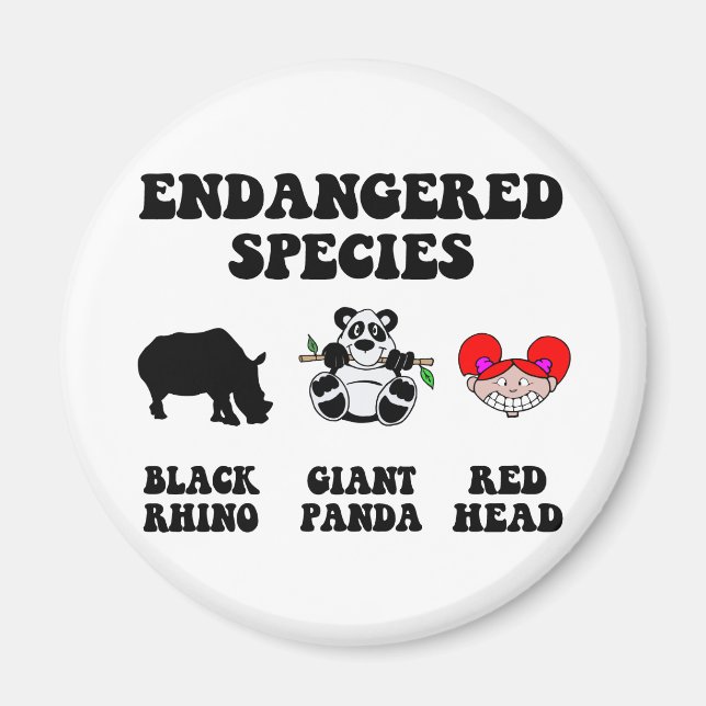 Funny redhead magnet (Front)