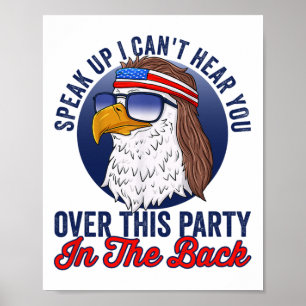 Funny Redneck 4th Of July American Flag Usa Eagle Poster