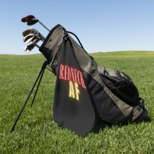 Funny Redneck AF Neon Golf Towel