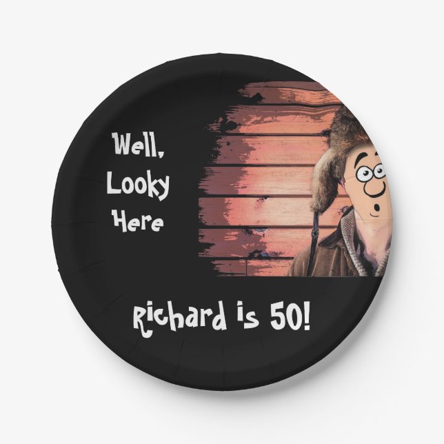 Funny Redneck Country Birthday Party Paper Plates (Front)
