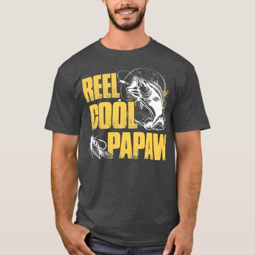 Funny Reel Cool Papaw Fishing Fathers Day  T_Shirt