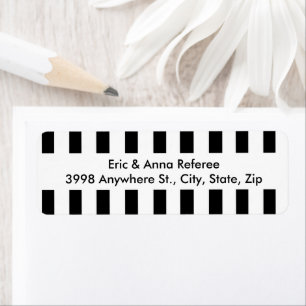 Funny Referee Black and White Pattern Address Label