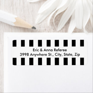 Funny Referee Black and White Pattern Address Label