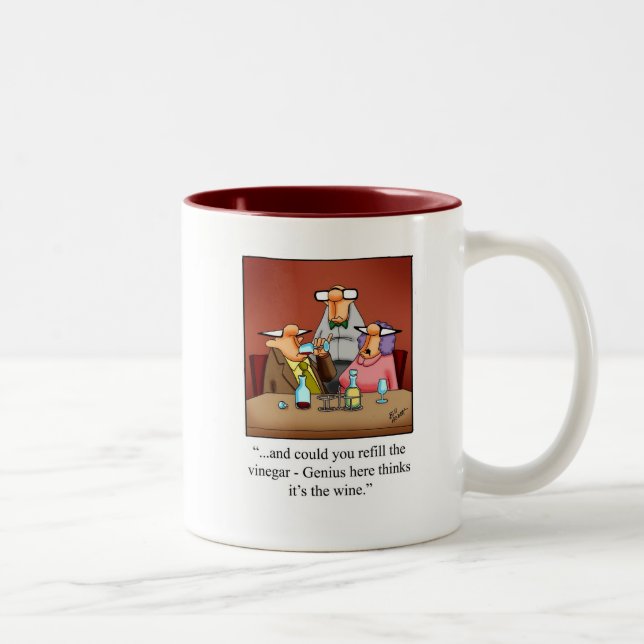 Funny "Refill The Vinegar" Wine Humor Mug (Right)