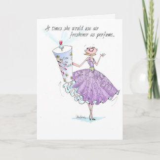 Funny "Refreshing" women humor birthday card