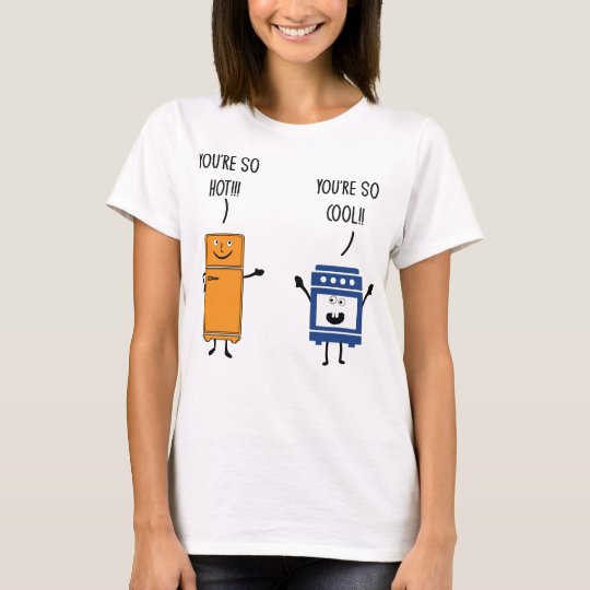 Funny Refrigerator And Oven Chef Cook Pun Jokes Hu TShirt