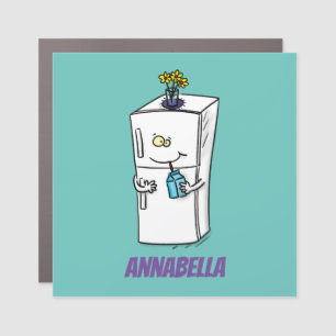 Funny refrigerator cartoon illustration car magnet