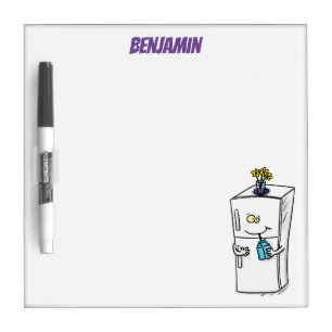 Funny refrigerator cartoon illustration dry erase board