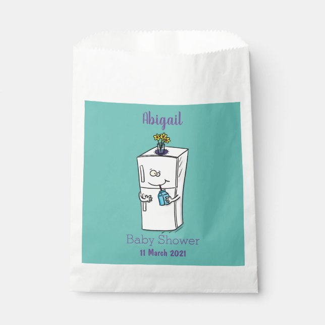 Funny refrigerator cartoon illustration favor bag (Front)