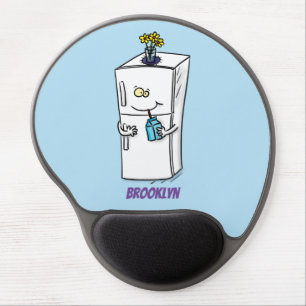 Funny refrigerator cartoon illustration gel mouse pad
