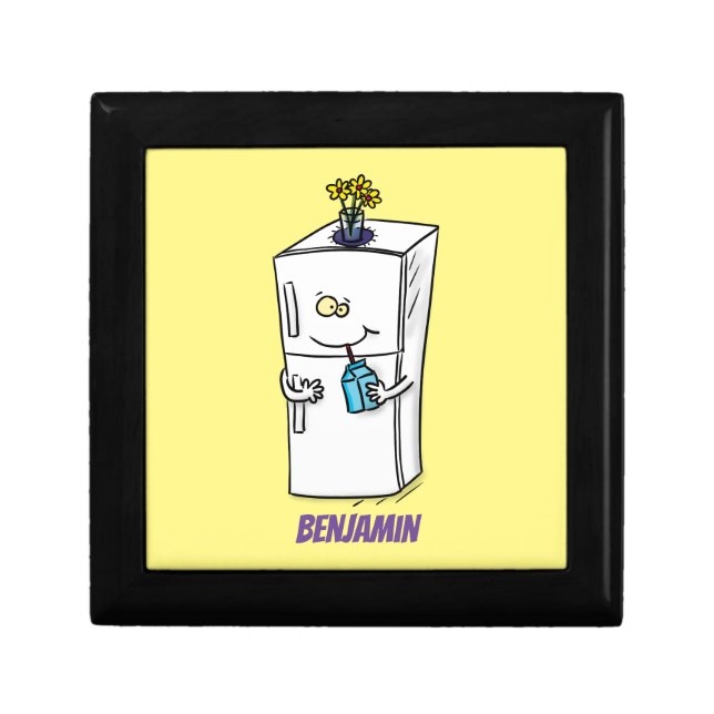 Funny refrigerator cartoon illustration gift box (Front)