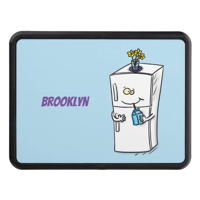 Funny refrigerator cartoon illustration hitch cover (Front)