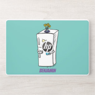 Funny refrigerator cartoon illustration HP laptop skin