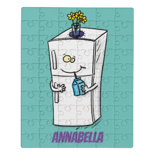 Funny refrigerator cartoon illustration jigsaw puzzle