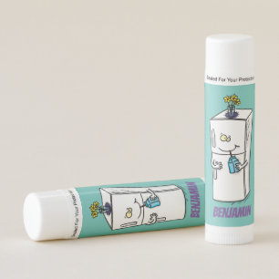 Funny refrigerator cartoon illustration lip balm