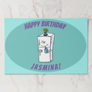 Funny refrigerator cartoon illustration paper pad
