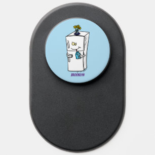 Funny refrigerator cartoon illustration PopSocket