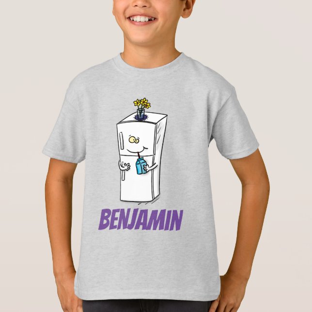 Funny refrigerator cartoon illustration T-Shirt (Front)
