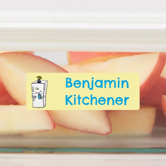 Funny refrigerator cartoon personalized labels (Affixed)