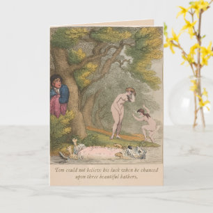 Funny Regency Style Dachshund Blank Card