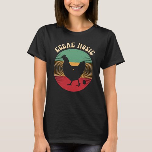 Funny reggae music chicken egg pun vintage vinyl T_Shirt