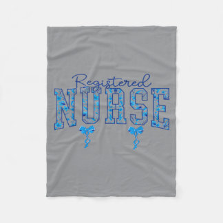 Funny Registered Nurse Rn Nurse Day And Nurse Week Fleece Blanket