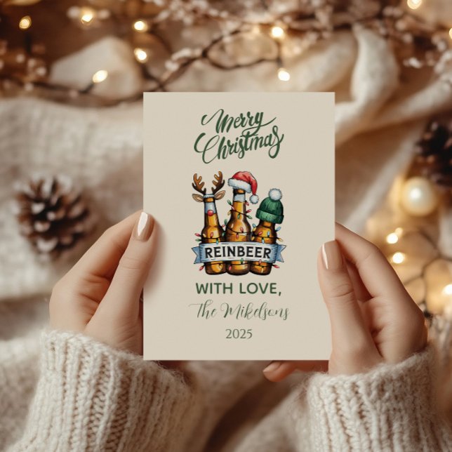 Funny Reinbeer Christmas Holiday Card (Creator Uploaded)