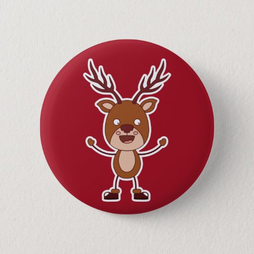 Funny Reindeer buttons