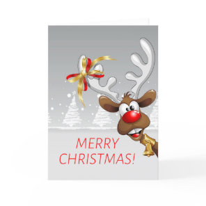 Funny Reindeer Christmas Holiday Card