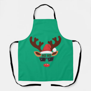Funny Reindeer Christmas Winter Family Cute Deer Apron