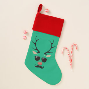 Funny Reindeer Christmas Winter Family Cute Deer  Stocking