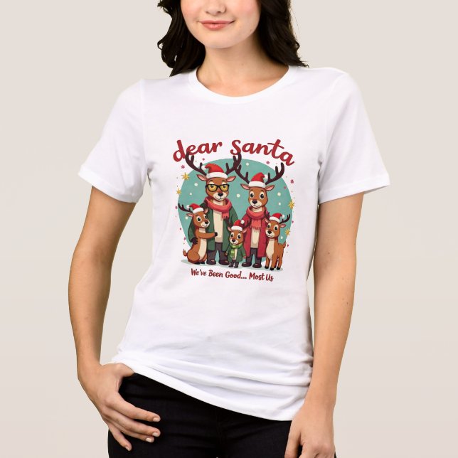 Funny Reindeer Family Christmas Shirt (Front)