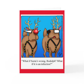 Funny Reindeer Humor Christmas Greeting Card