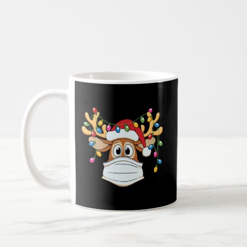 Funny Reindeer In Mask Christmas 2020 Gift Coffee Mug